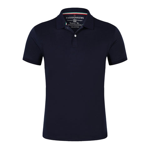2019 Polo Shirts Men High Quality Cotton Short Sleeve Shirts Business Casual Solid Summer Sport Jerseys Golf Tennis Black Shirts