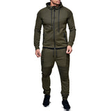 ZOGGA Fashion Jacket + pants Sportswear Men Tracksuit Hoodie Spring Autumn Men Brand Clothes Hoodies Mens Track Suit Set