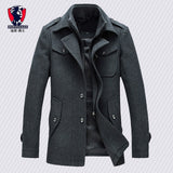 Winter trench coat for men fashion mens jackets version of woolen men's jacket double collarwarm woolen coat PP255100