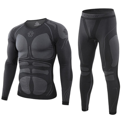 winter Top quality thermo Cycling clothing Men's thermal underwear men underwear sets compression training underwear men clothin
