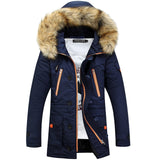 Thickening Parkas Men 2019 Winter Jacket Men's Coats Male Outerwear Fur Collar Casual Long Cotton Wadded men Hooded Coat