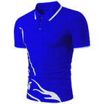 summer new Polo shirt men short-sleeved casual Slim solid color Polo shirt shrink-proof quick-drying outdoor leisure POLO shirt