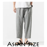 Sinicism Store Men Oversize Wide Leg Pants 2019 Mens Straight Casual Ankle-Length Pants Chinese Style Summer Male Harem Pants